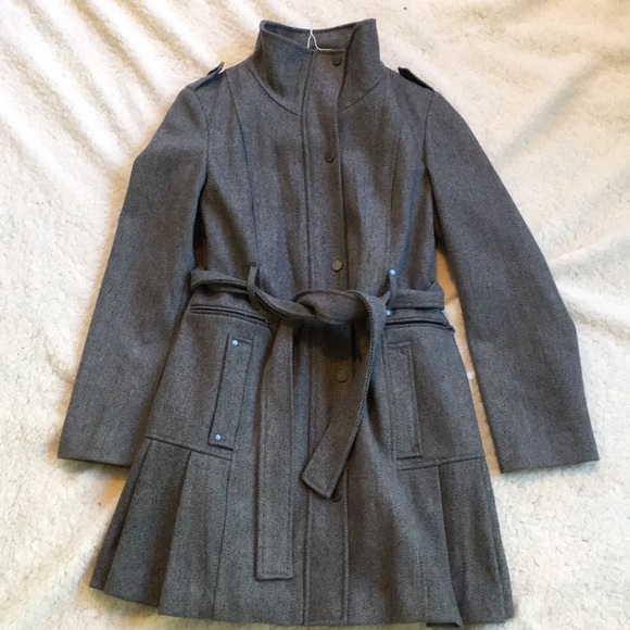 grey calvin klein coat